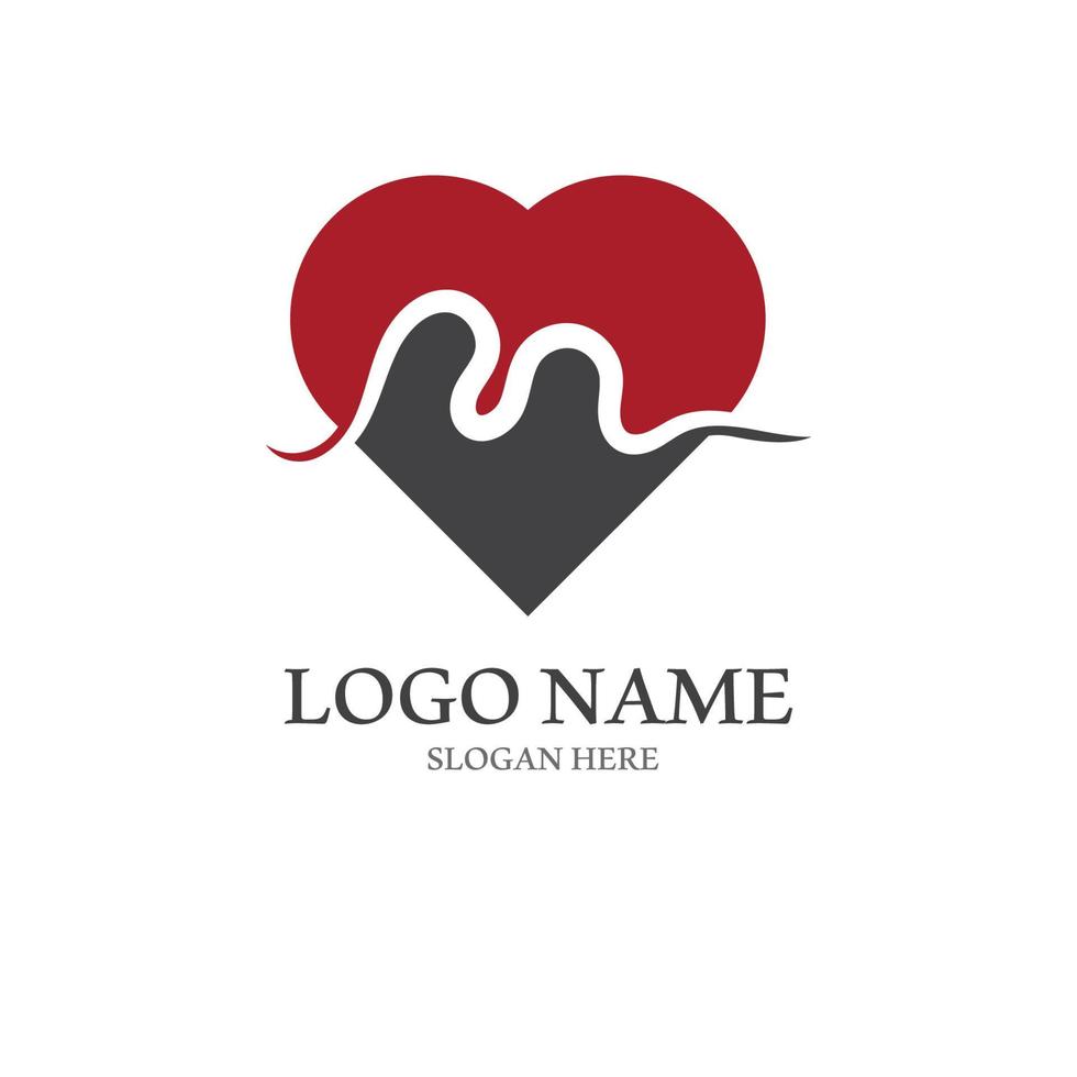coração batida logotipo ou pulso linha logotipo para médico remédio com moderno vetor ilustração conceito.