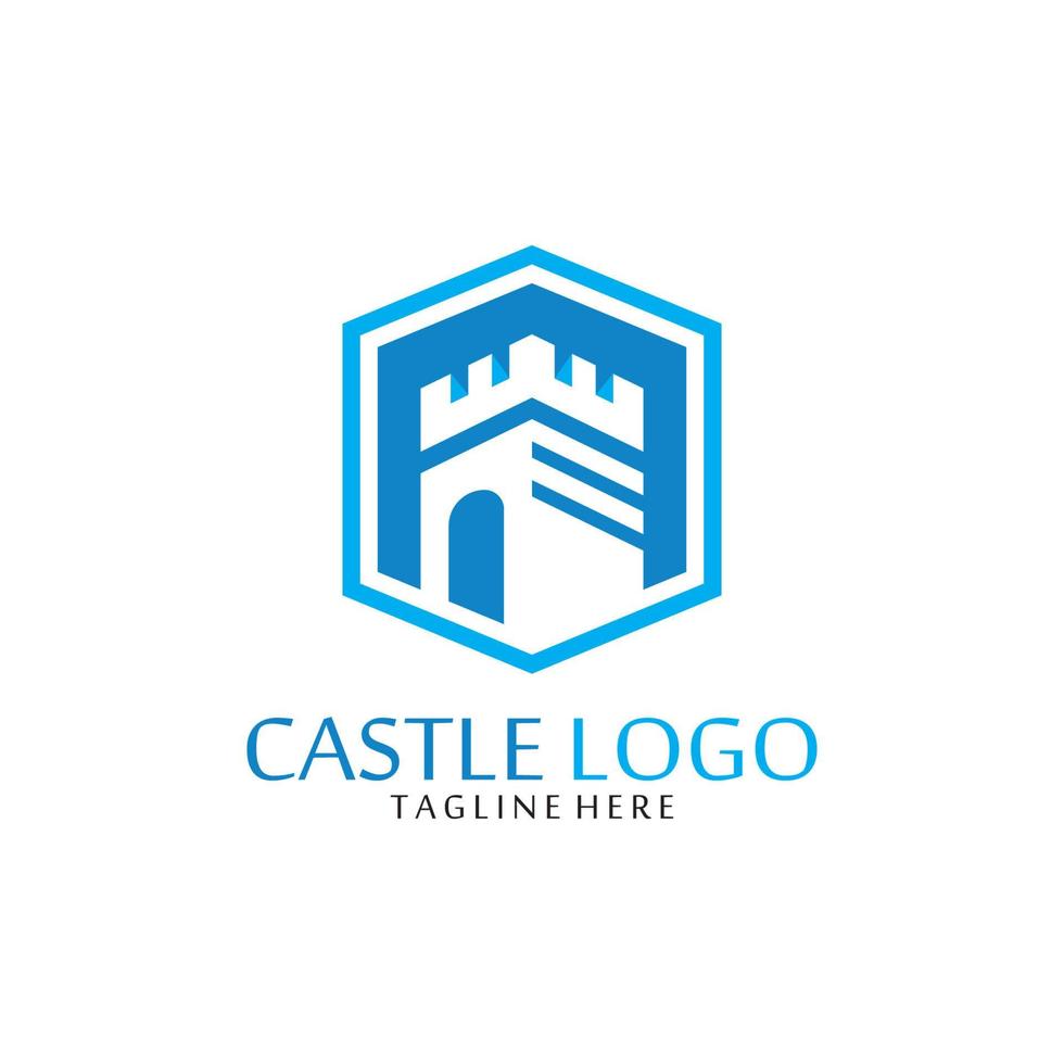 vetor castelo logotipo ícone modelo