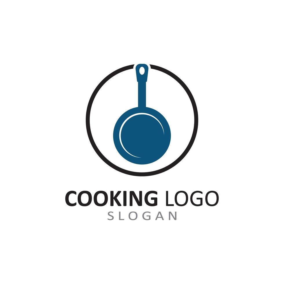 utensílios logotipo para cozinhando com conceito vetor modelo