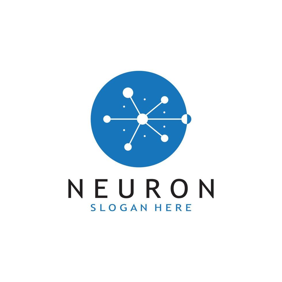 nervo célula logotipo ou neurônio logotipo com vetor modelo
