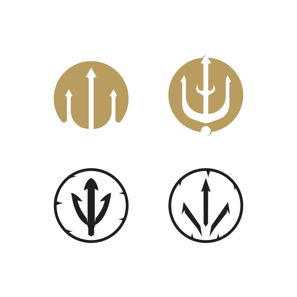 ícone de vetor de modelo de logotipo trident