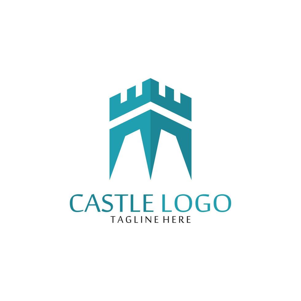 vetor castelo logotipo ícone modelo