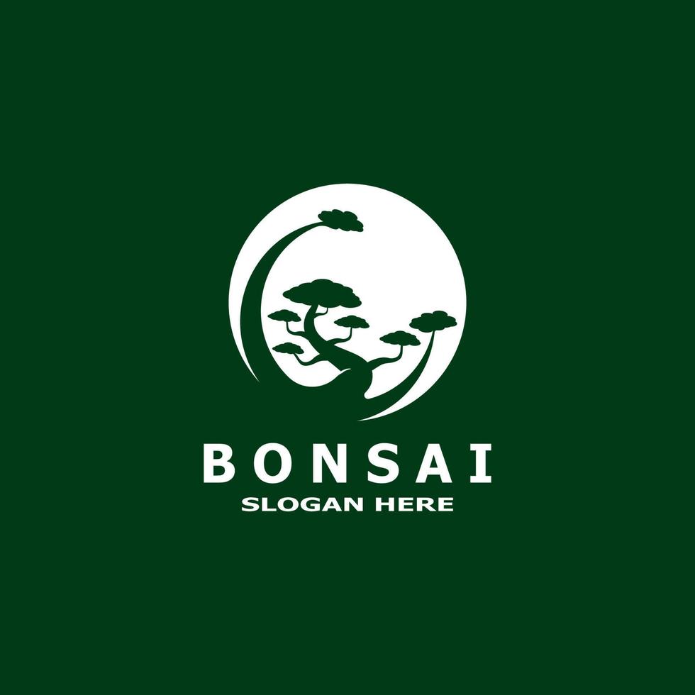 bonsai árvore plantar vetor logotipo ilustração