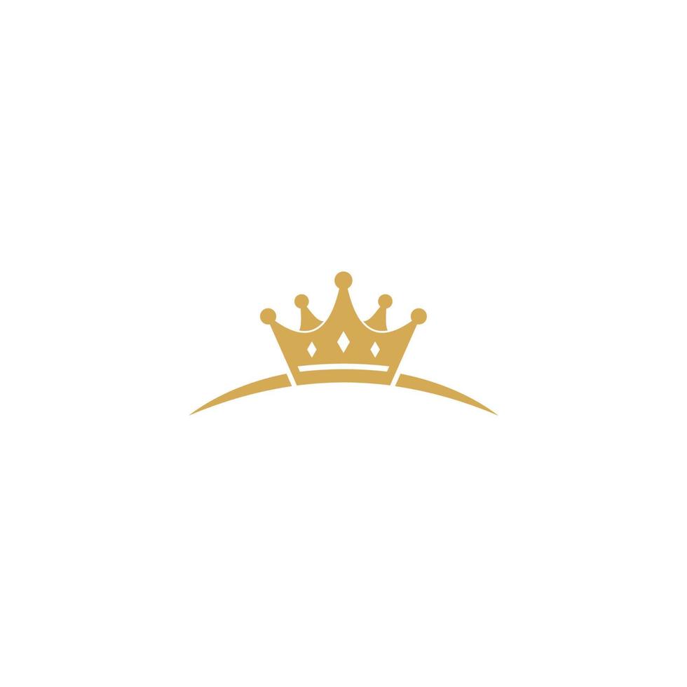 criativo curva reino coroa, elegante luxuoso logotipo. vetor