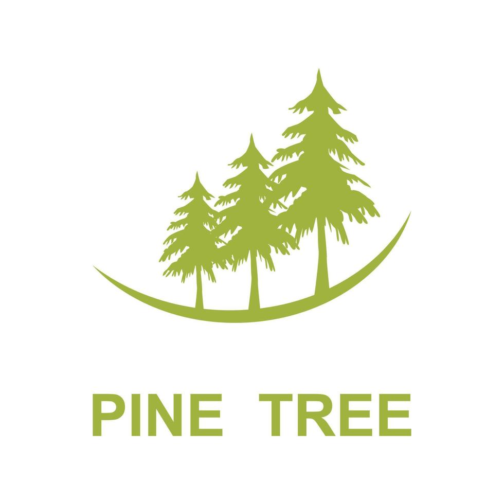 inspiração de design de logotipo de pinheiro vetor