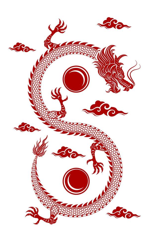 feliz ano novo chinês 2024 dragão signo do zodíaco vetor