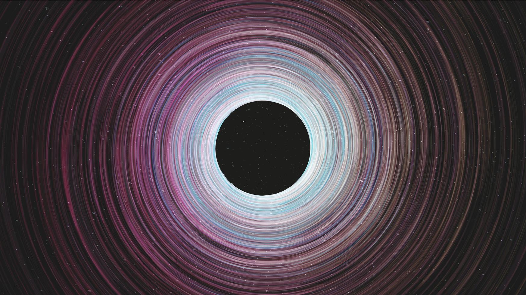 buraco negro espiral gigante no fundo da galáxia. planeta e projeto de conceito de física vetor