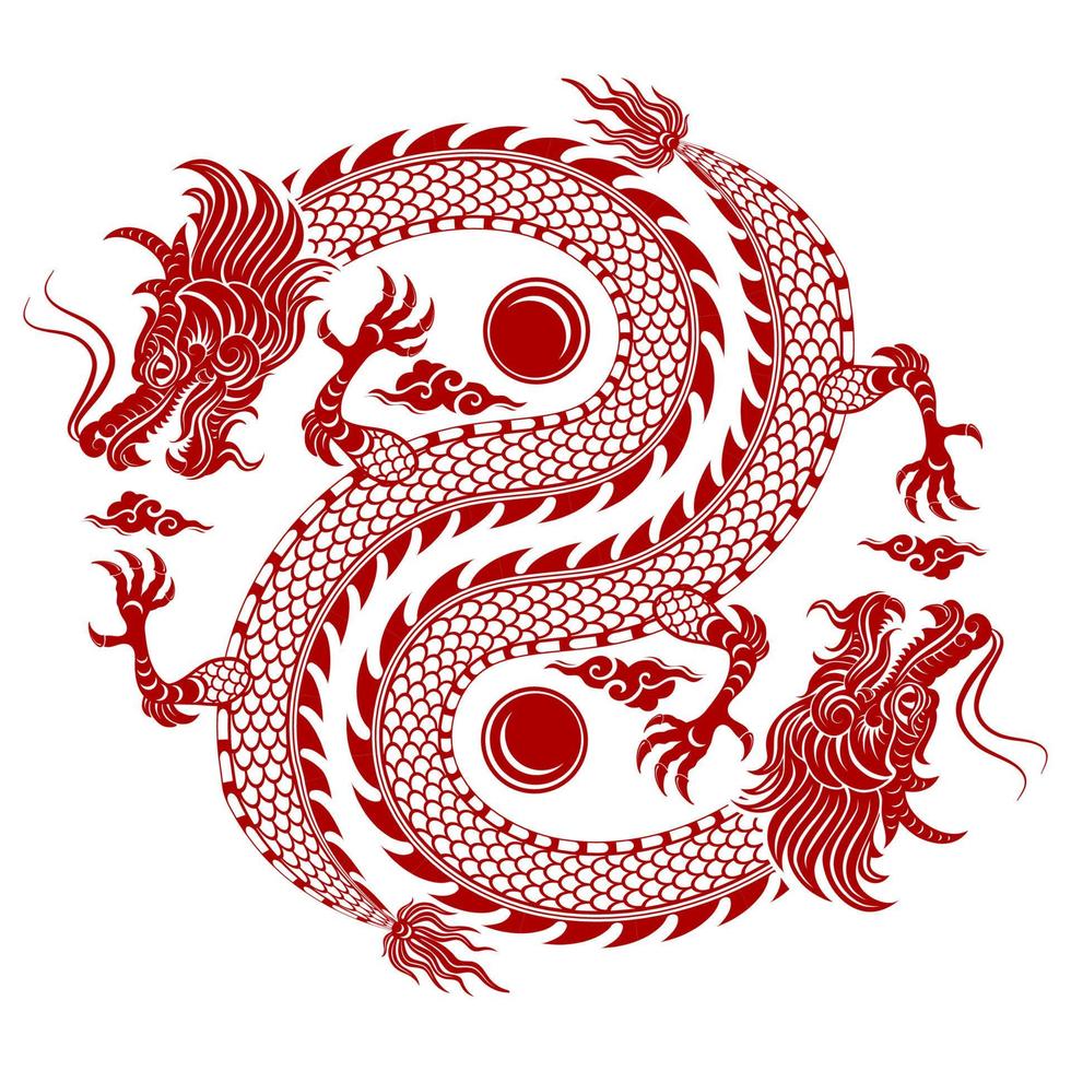 feliz ano novo chinês 2024 dragão signo do zodíaco vetor