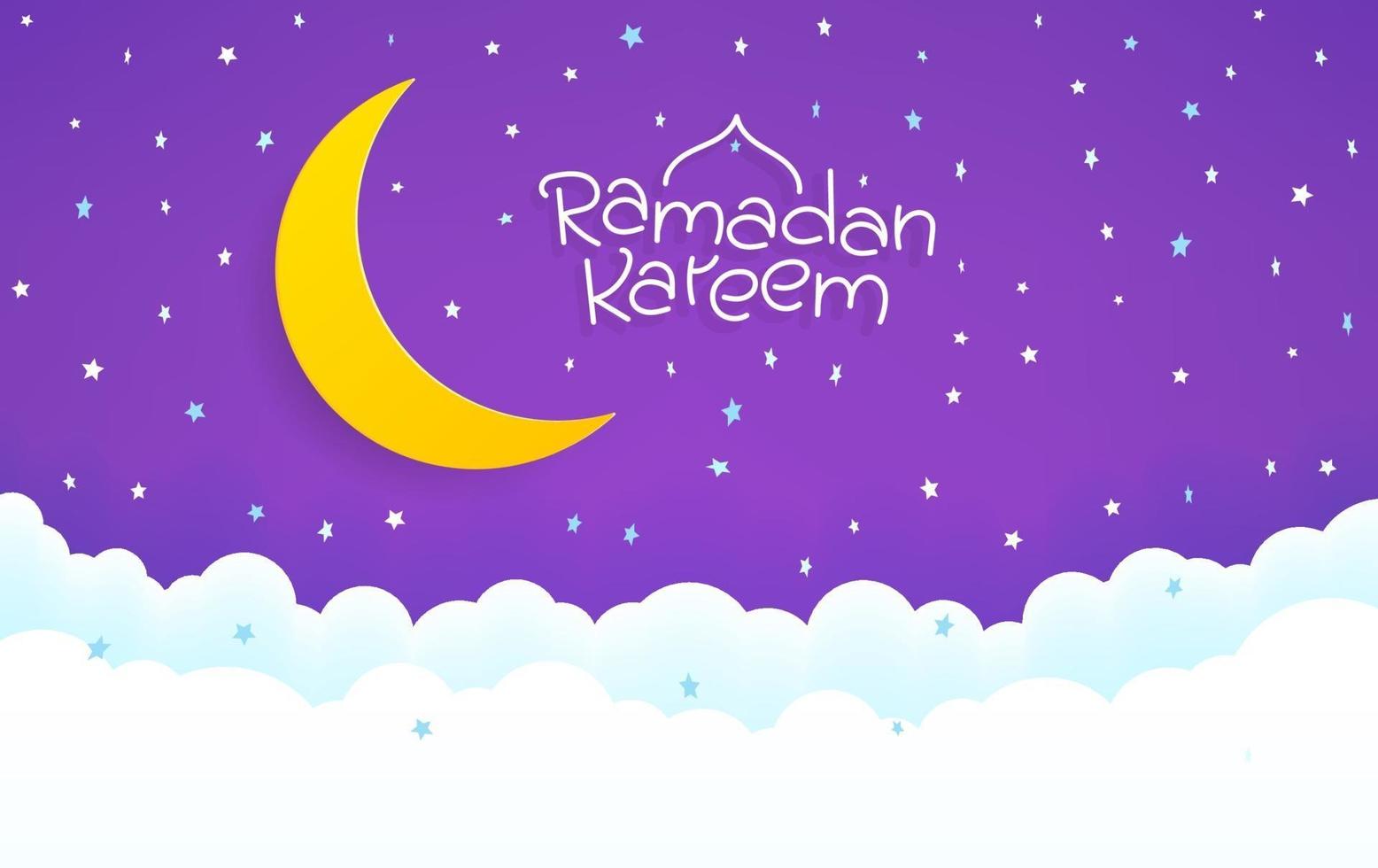 cartão islâmico do feriado. ramadan kareem vetor