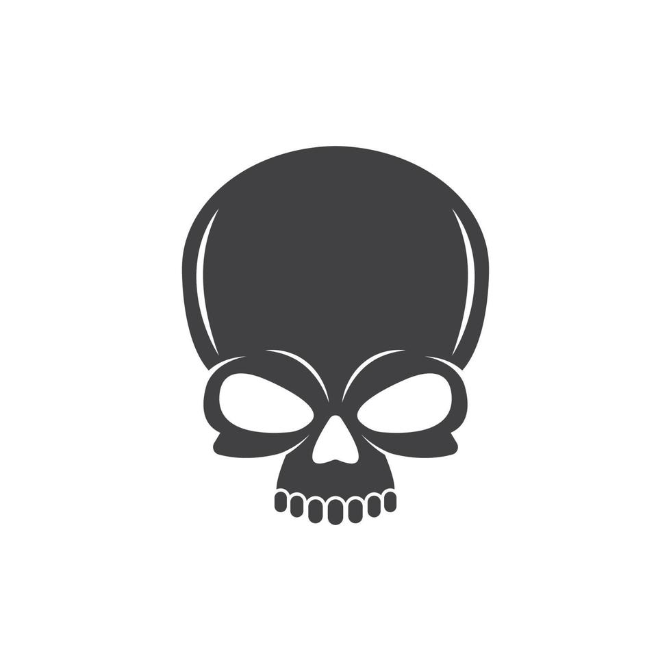 crânio osso logotipo vetor ilustração