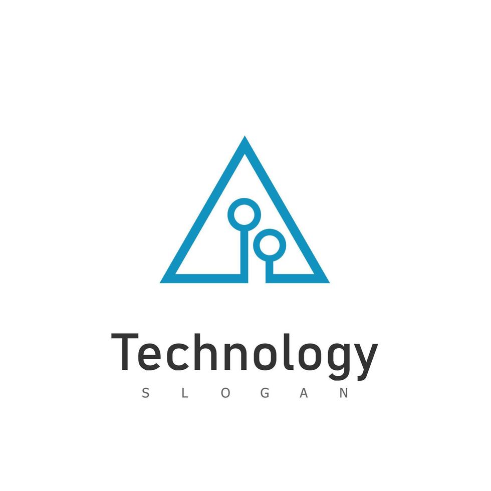 ilustração em vetor tecnologia logotipo modelo