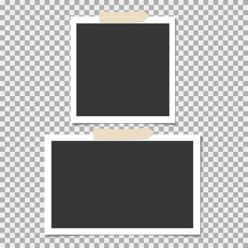 foto quadro, Armação com adesivo fita, pegajoso fita. modelo. vetor ilustração