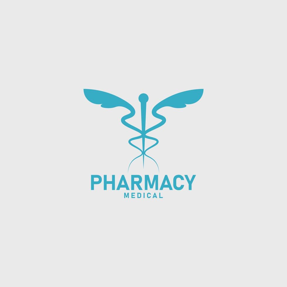 farmacia médico clínica logotipo simples moderno Projeto vetor