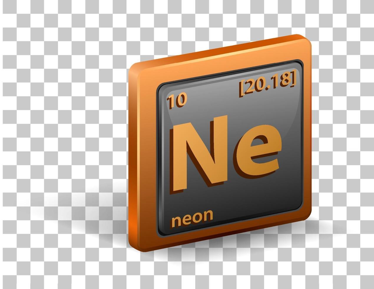 elemento químico neon vetor