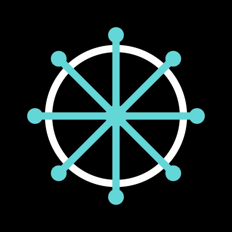ícone de vetor de leme de navio