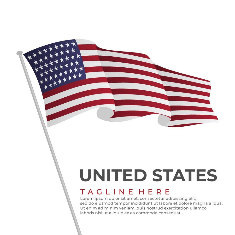 modelo vetor Unidos estados bandeira moderno Projeto