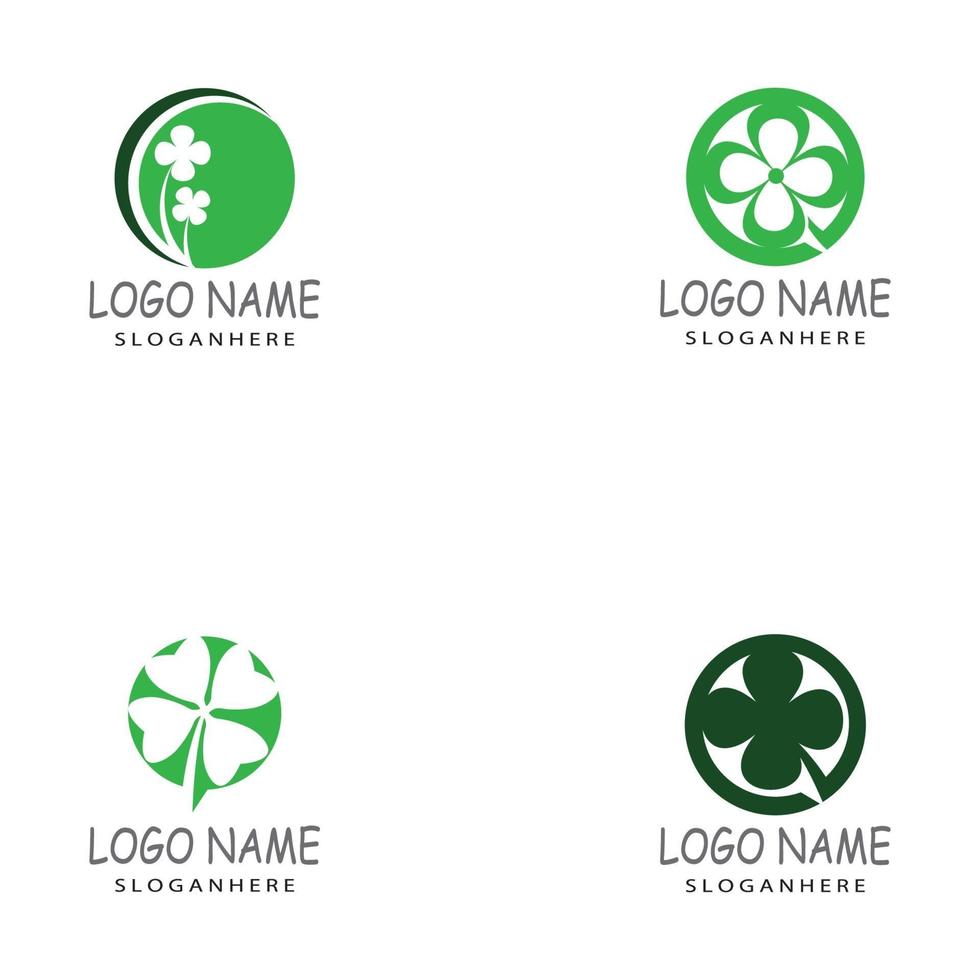 trevo logotipo modelo vetor símbolo natureza