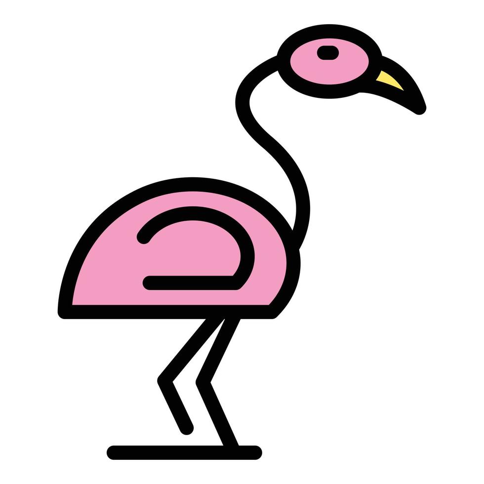 África flamingo ícone vetor plano