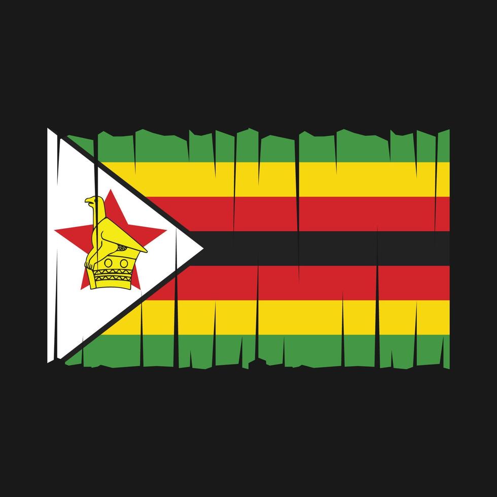 vetor da bandeira do zimbabwe