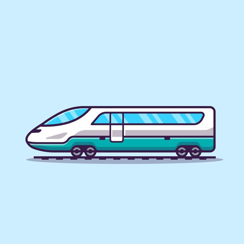 velozes trem desenho animado vetor ícone ilustração. público transporte ícone conceito isolado Prêmio vetor. plano desenho animado estilo