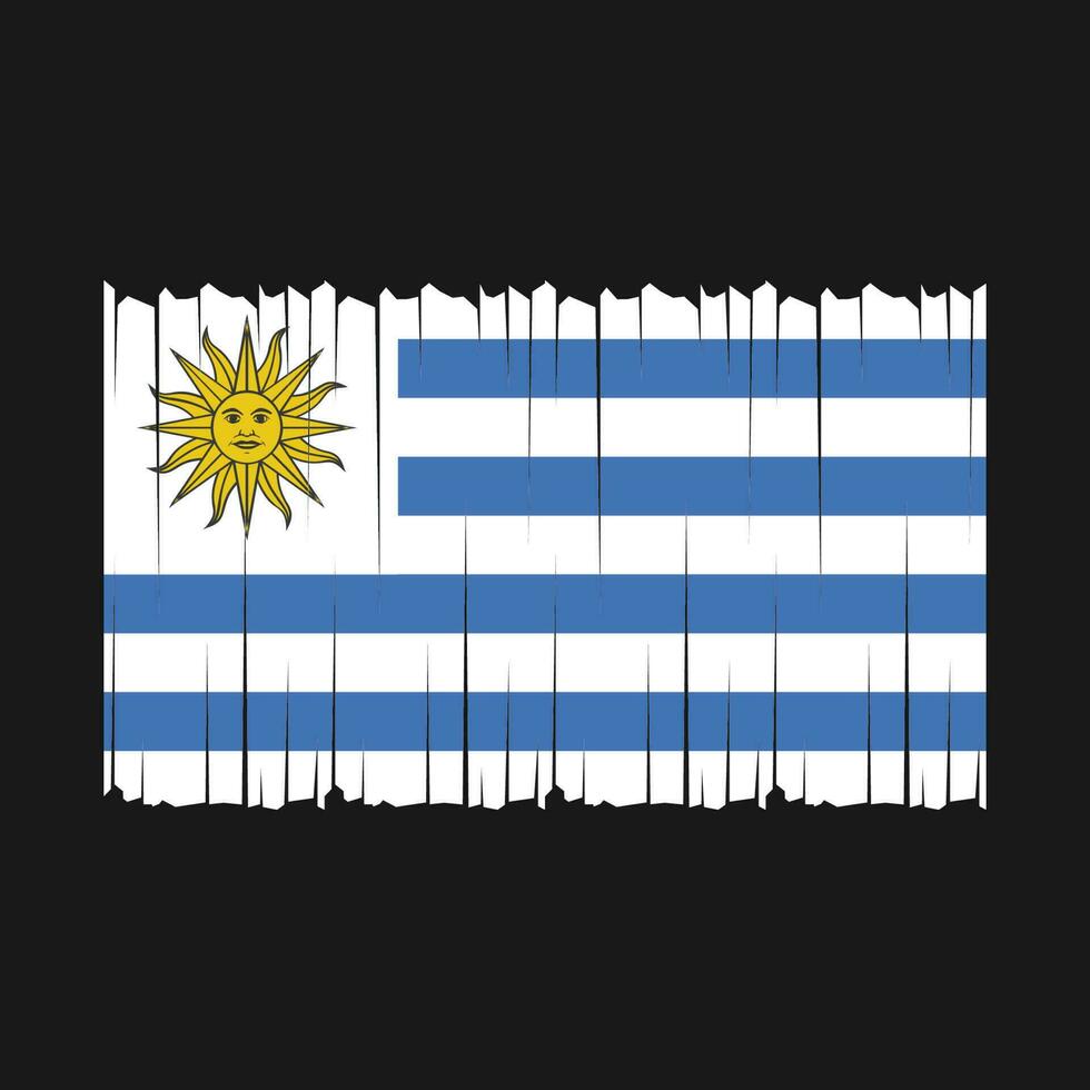 ilustração vetorial de bandeira do uruguai vetor