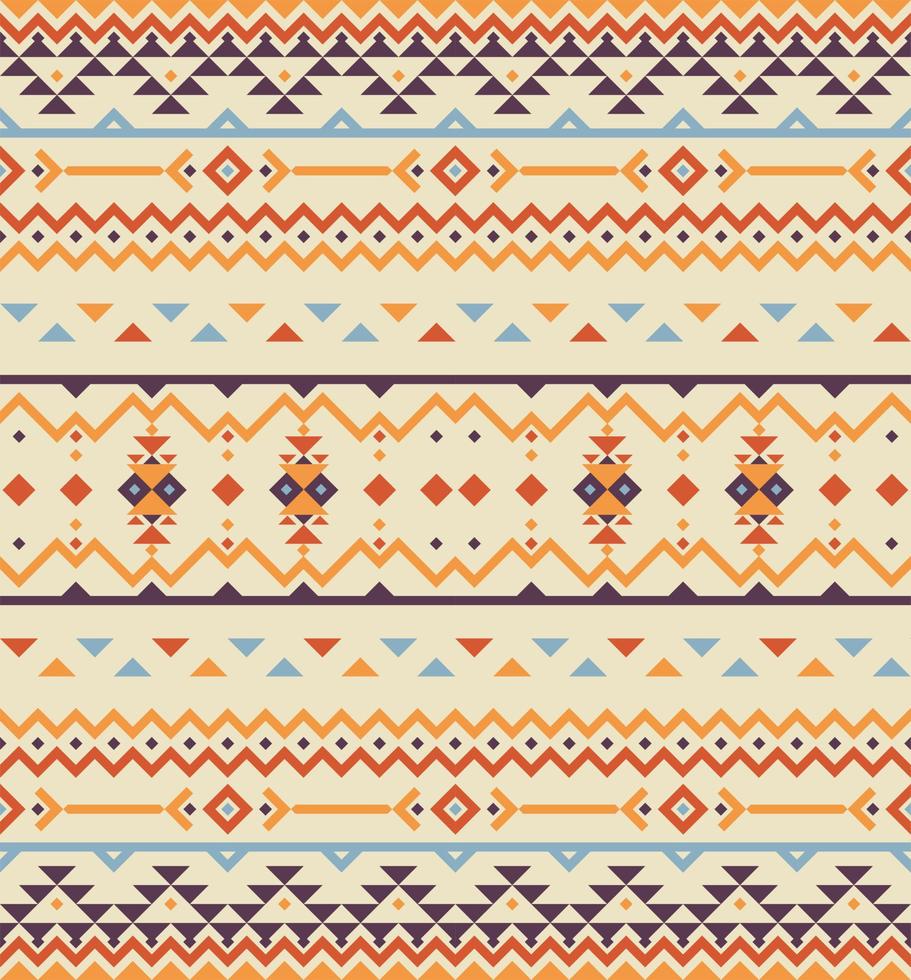 vetor asteca étnico padronizar. ilustração com terra tom e marrom, laranja, cerceta, bege ziguezague formas.
