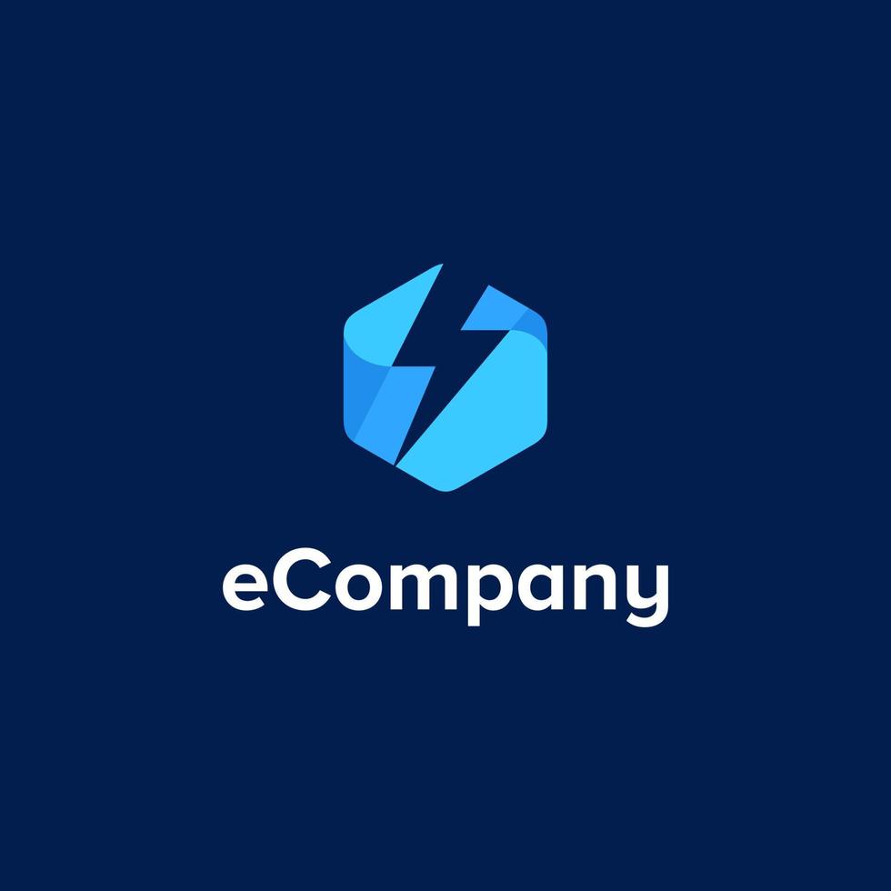 ecompanhia logotipo elétrico ícone vetor