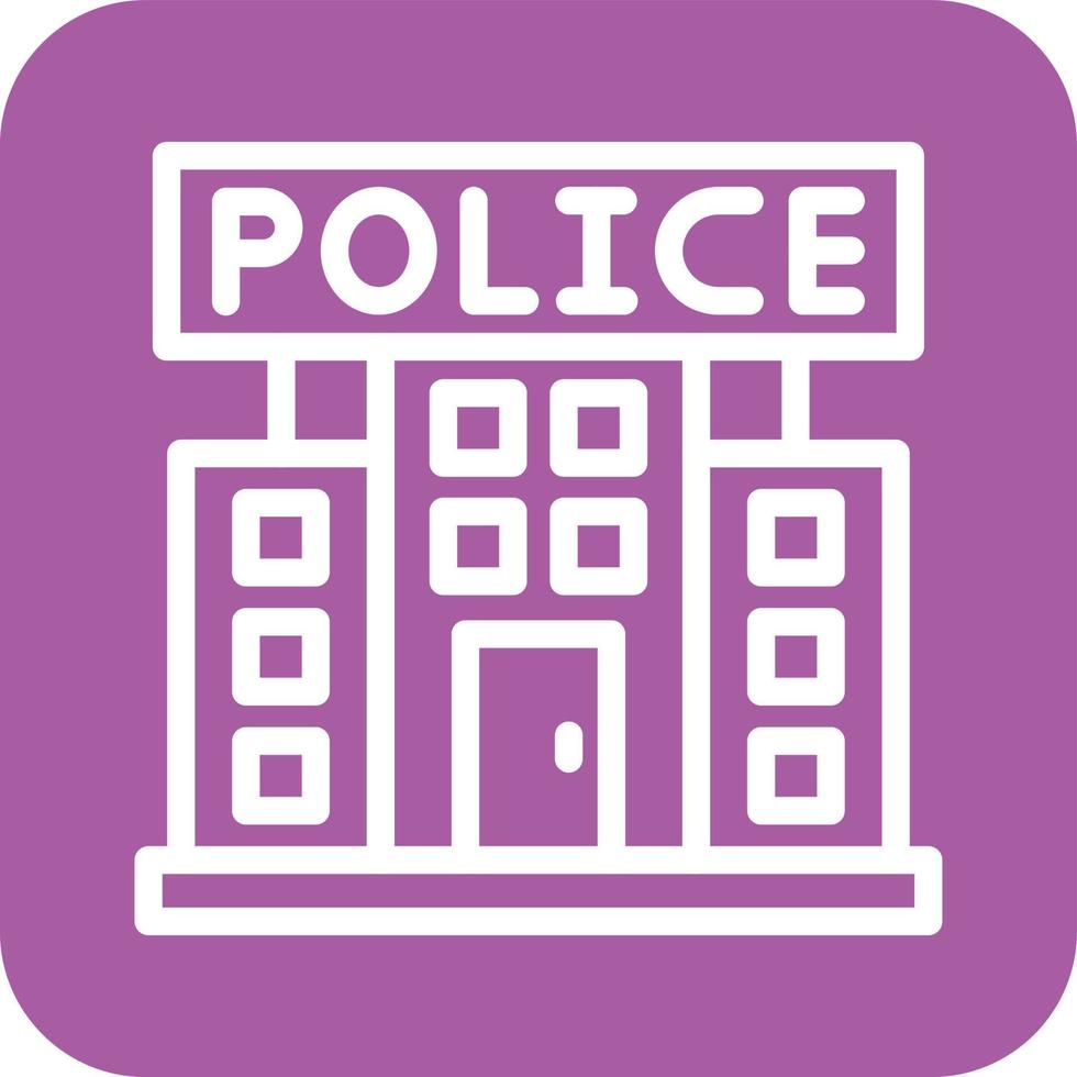 ilustração de design de ícone de vetor de delegacia de polícia