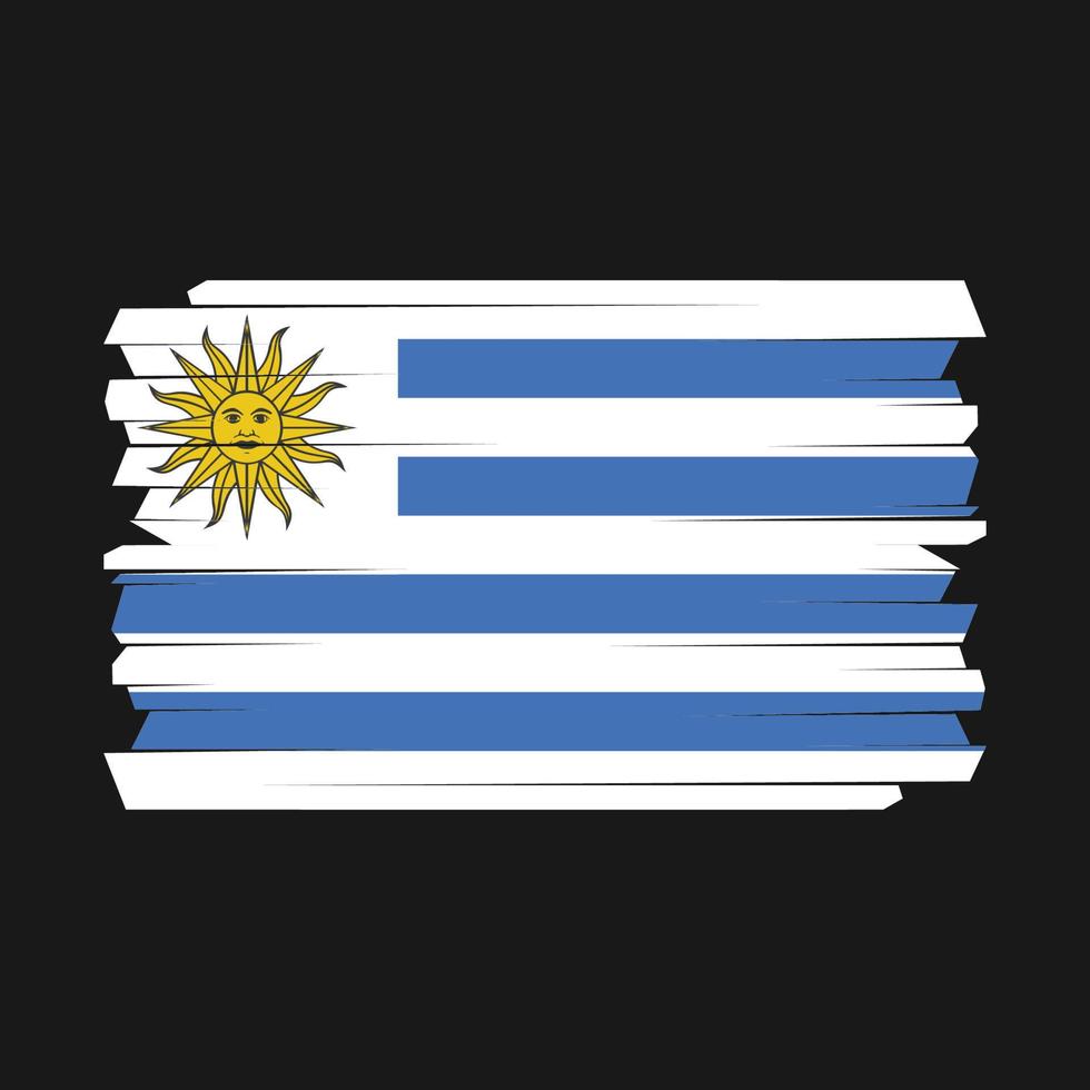 escova de bandeira do uruguai vetor