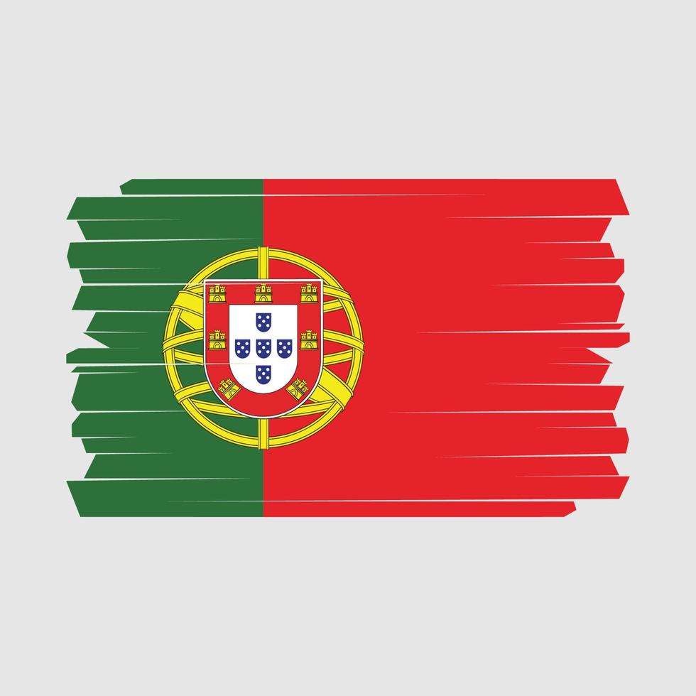 escova de bandeira de portugal vetor