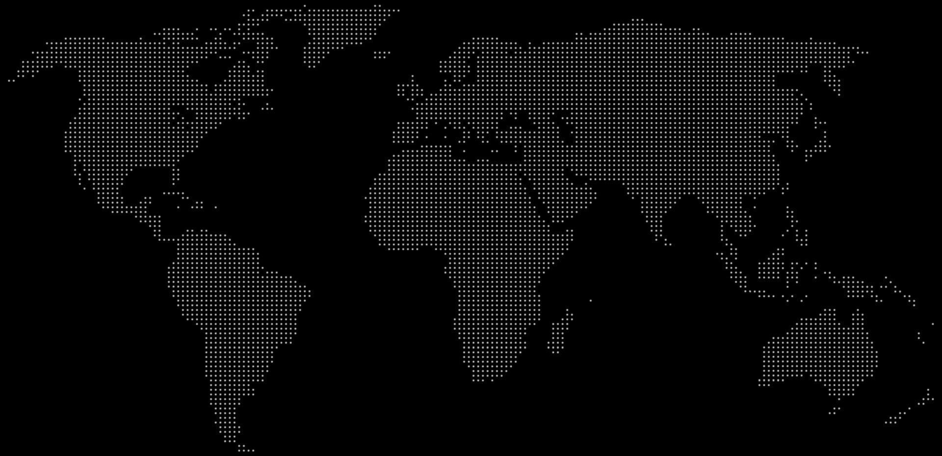 mapa do mundo pontilhado vetor