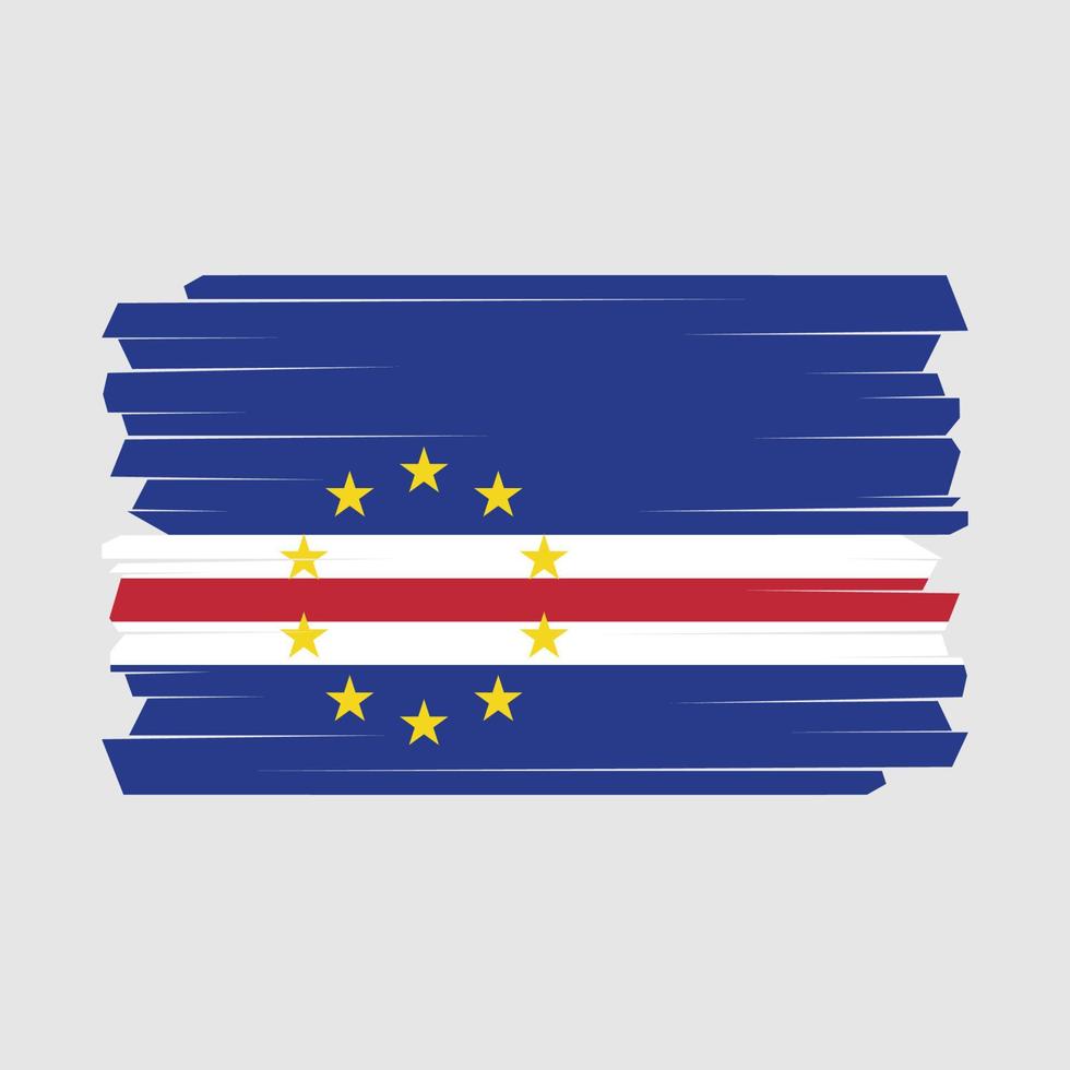 escova de bandeira de cabo verde vetor