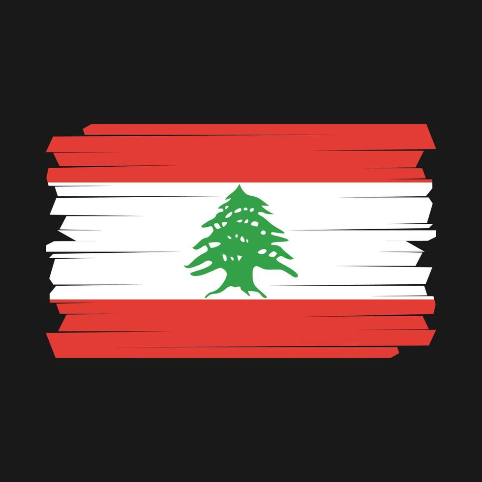 escova de bandeira do líbano vetor