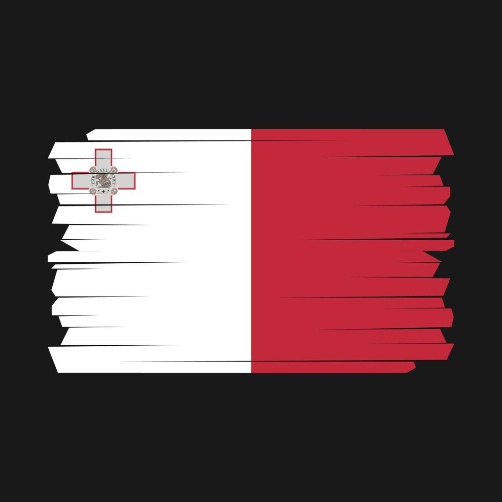 escova bandeira malta vetor