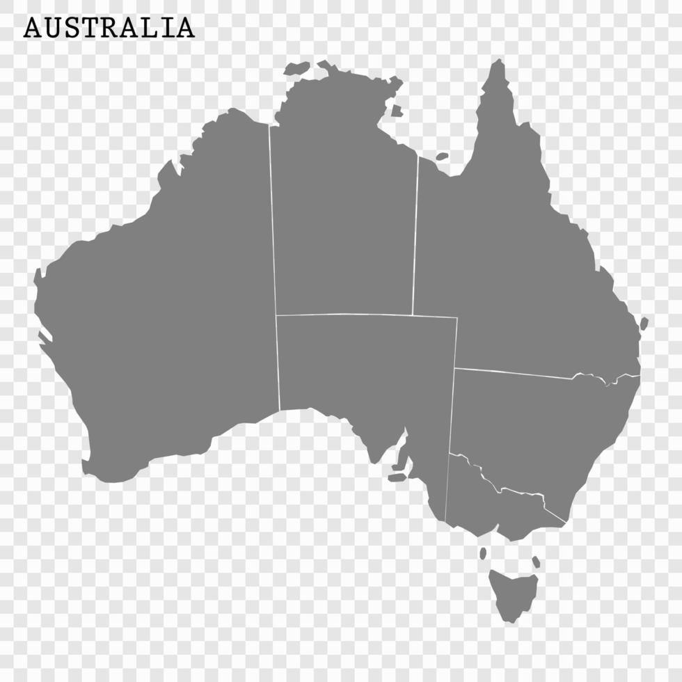 Alto qualidade mapa do Austrália vetor