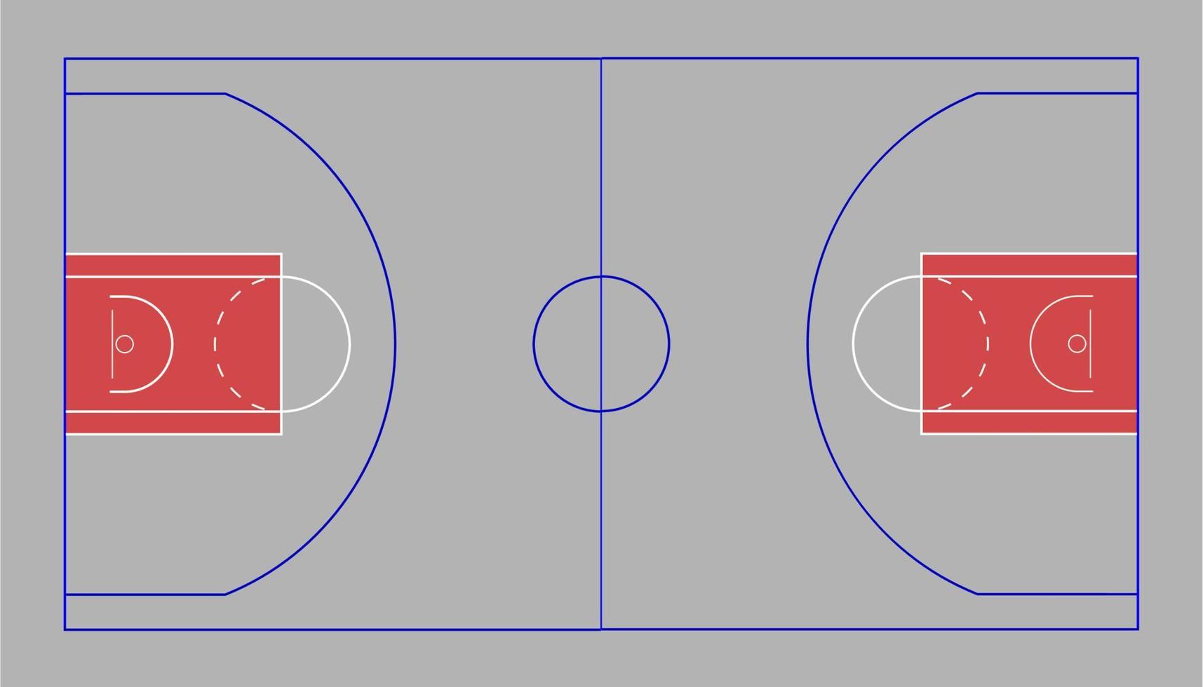 ilustração vetorial de quadra de basquete vetor