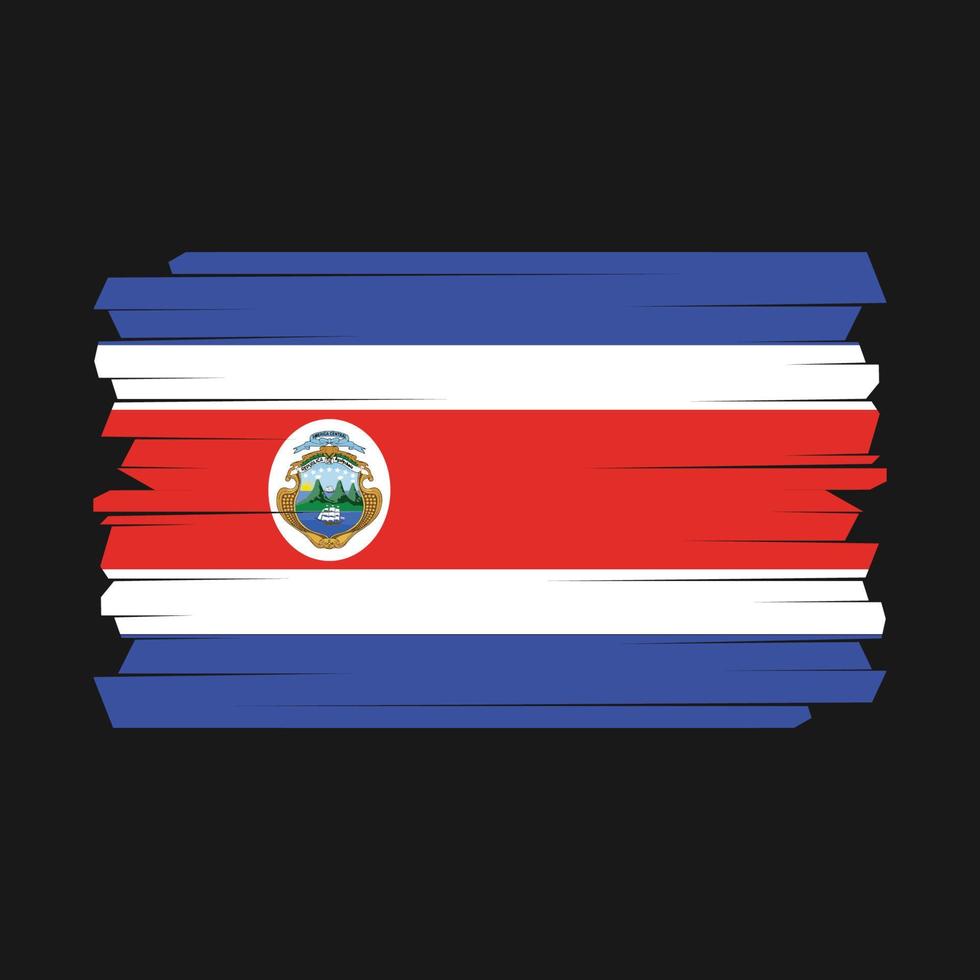 escova de bandeira da costa rica vetor