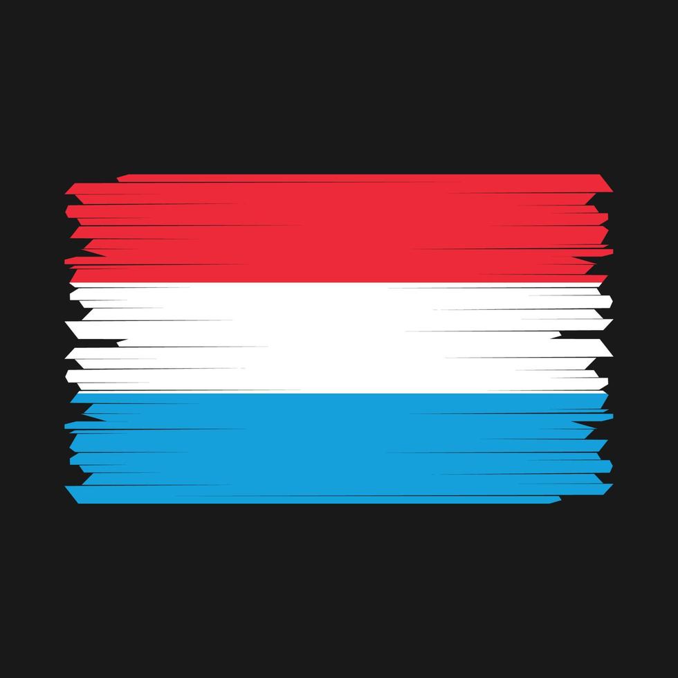 escova de bandeira luxemburgo vetor