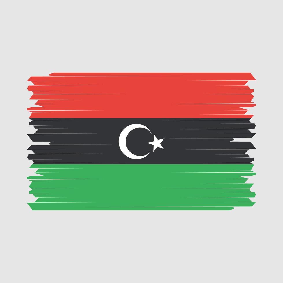 escova da bandeira da libia vetor