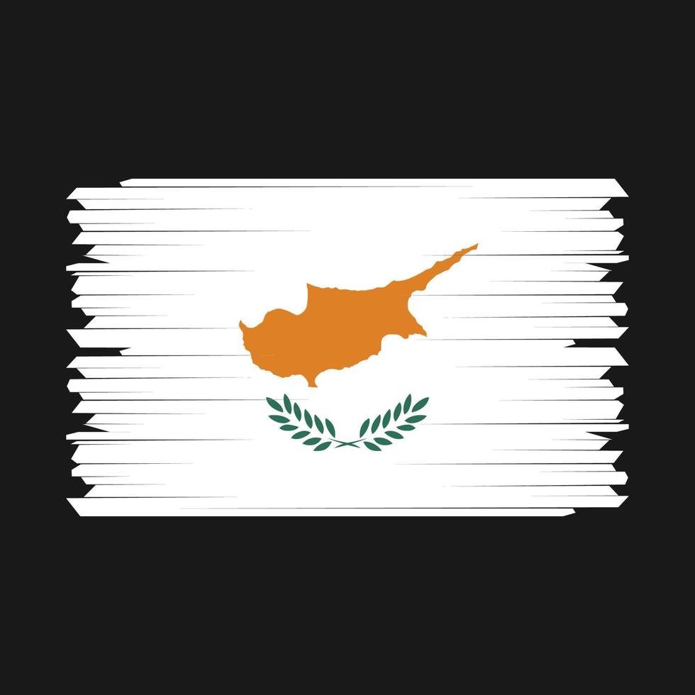 vetor de escova de bandeira de chipre