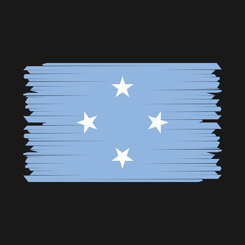 vetor de escova de bandeira da micronésia