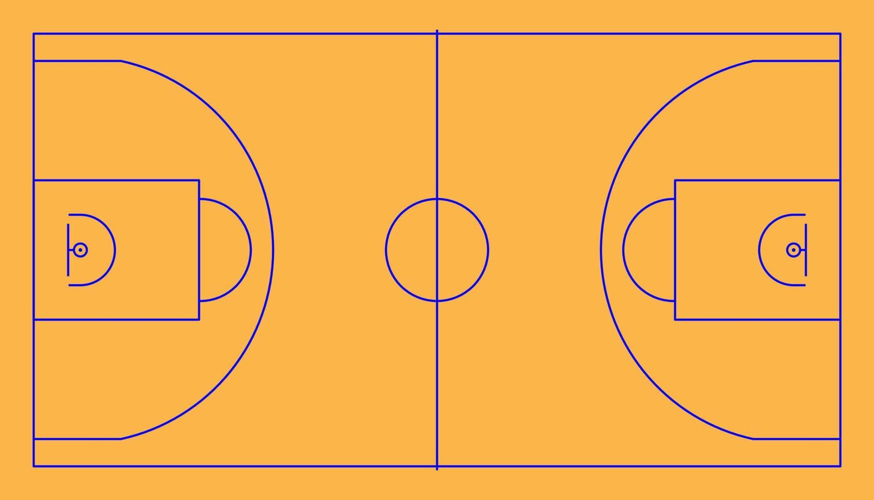 ilustração vetorial de quadra de basquete vetor