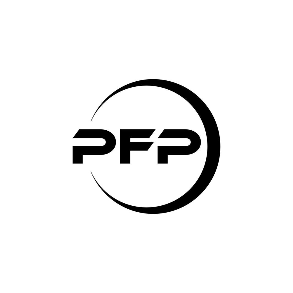pfp carta logotipo Projeto dentro ilustração. vetor logotipo, caligrafia desenhos para logotipo, poster, convite, etc.