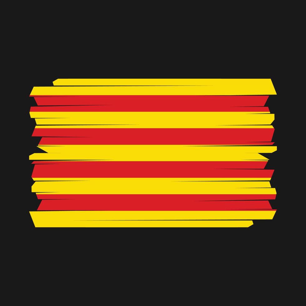 escova de bandeira da catalunha vetor