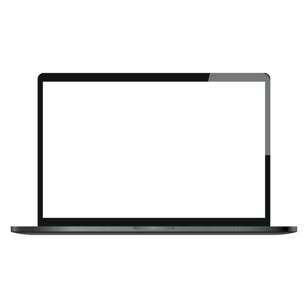 laptop isolar maquete de exibição de tela em branco vetor de pc