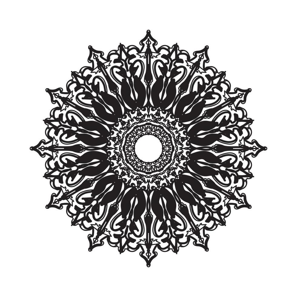 mandala de ornamento indiano desenhada à mão no estilo de fundo. vetor