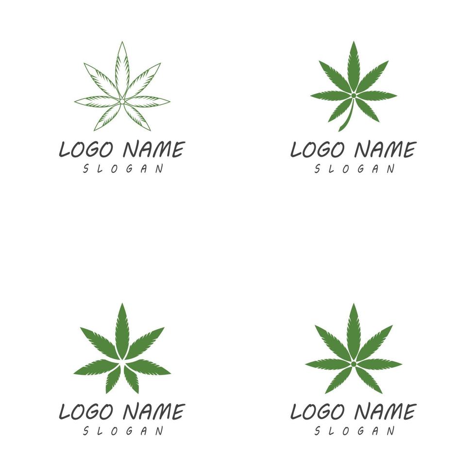 modelos de logotipo cannabis vetor