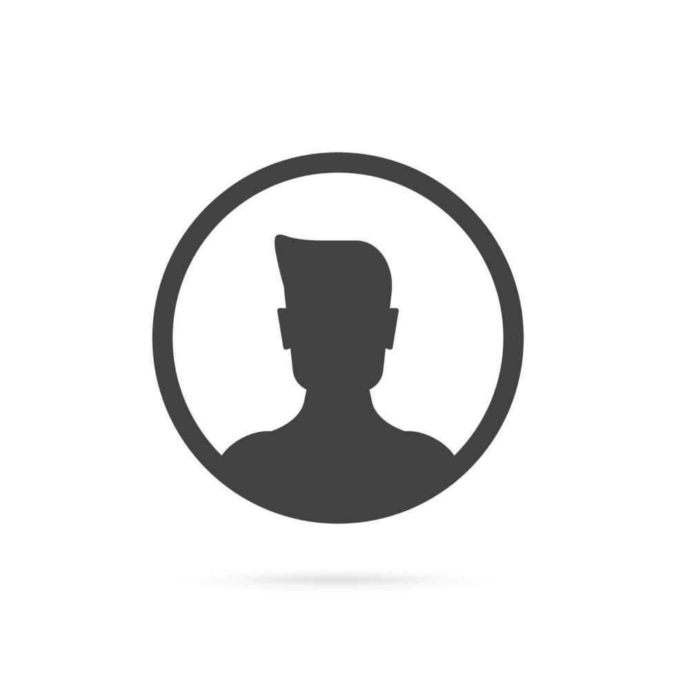 ícone de sinal do usuário. símbolo de pessoa. avatar humano isolado no fundo branco. vetor