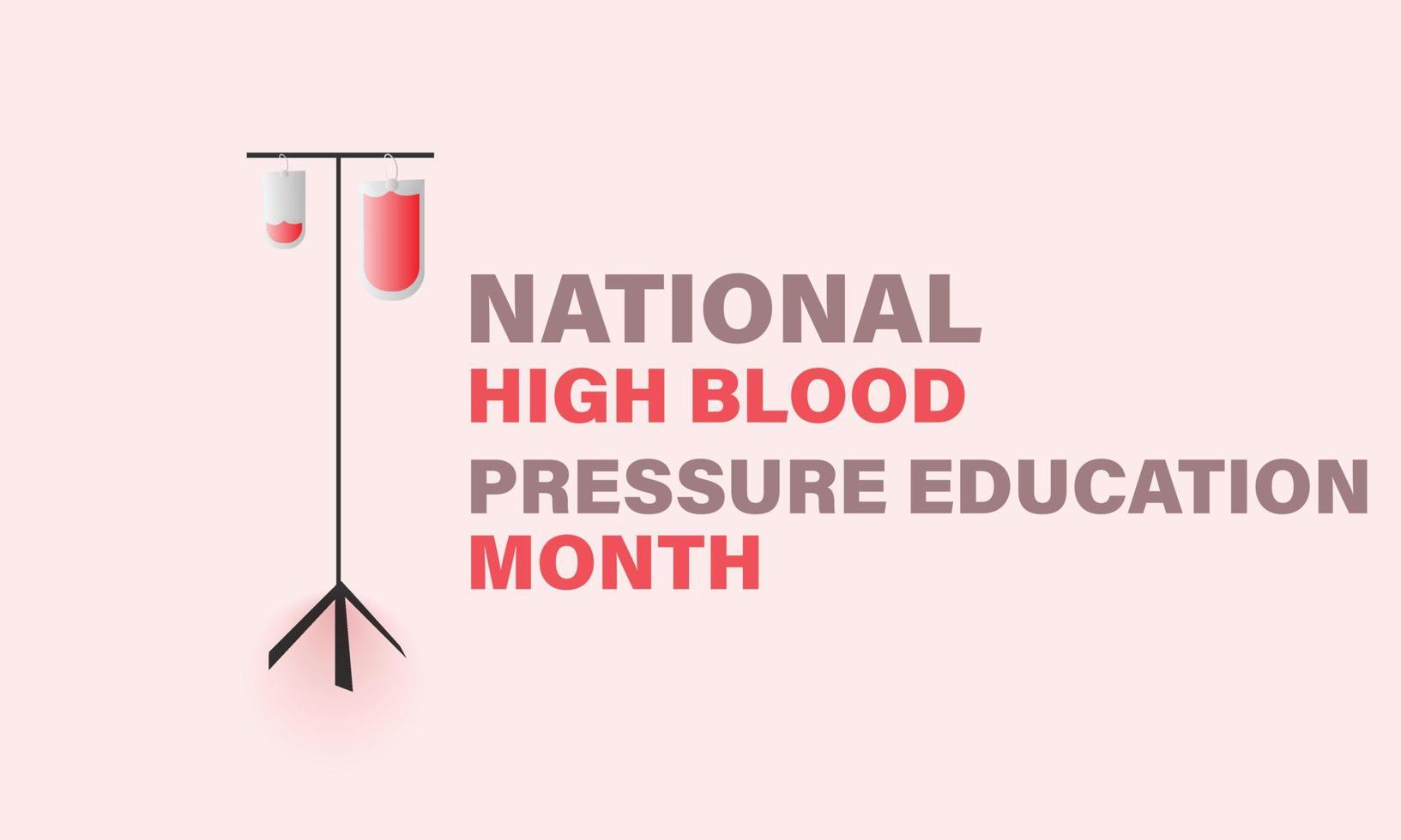 nacional Alto sangue pressão Educação mês poderia. vetor modelo fundo, bandeira, cartão, poster