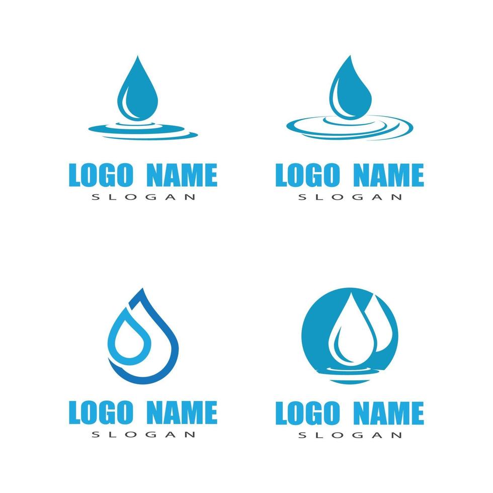 projeto de ilustração vetorial modelo de logotipo de gota d'água vetor